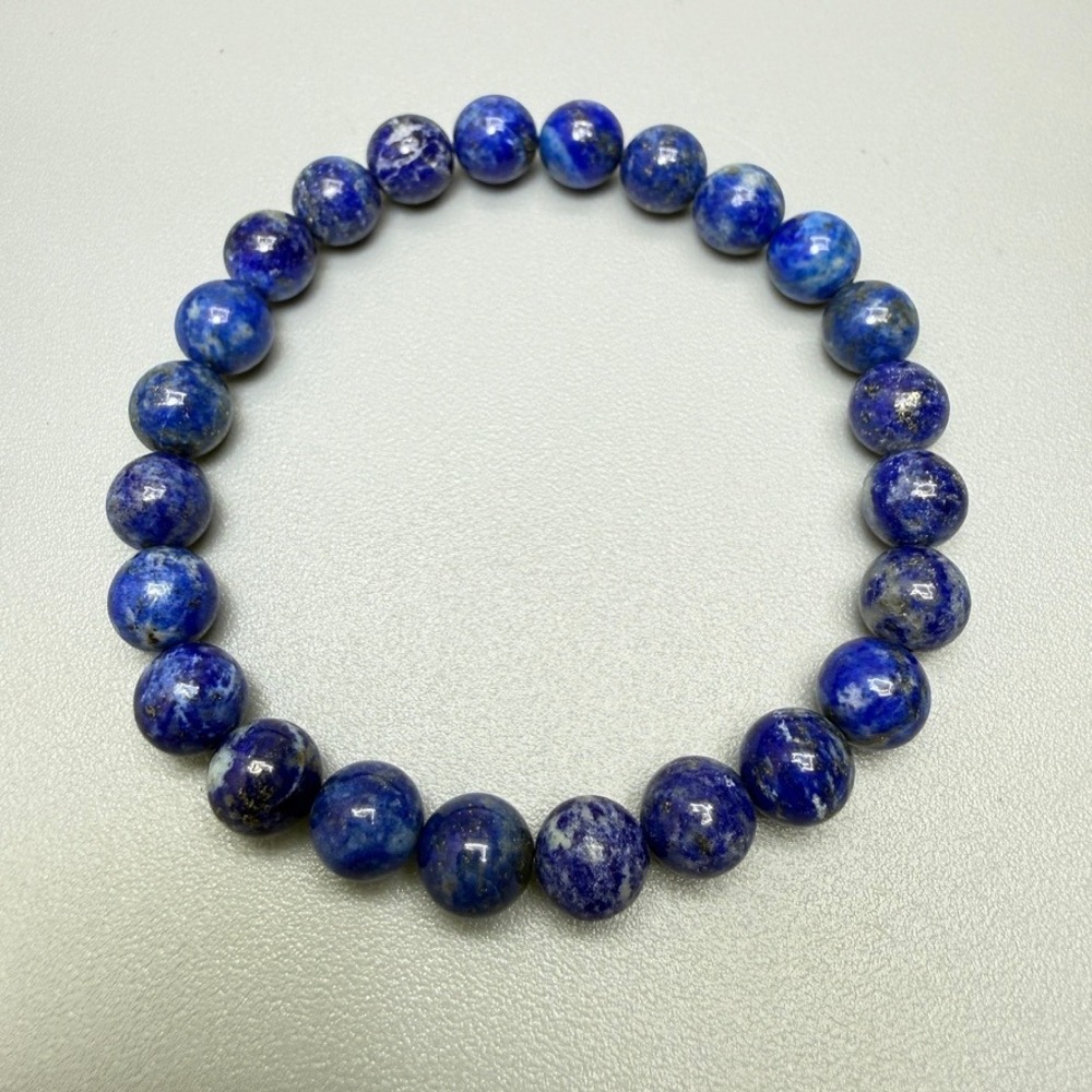 Lapis‎ Lazuli Stretch Beaded Bracelet 6.5"